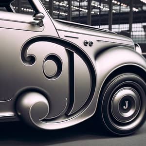 Unique J-Shaped Car with Stylish 'G' Logo | Custom Design