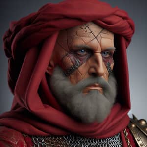 Fantasy Game Male Cleric in Rich Red Robe | Dungeons & Dragons Style