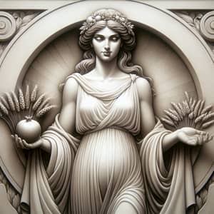 Majestic Fertility Goddess: Symbols of Abundance