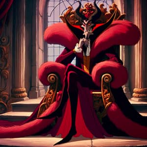 King in Grand Hall - Animation Style Scene Depiction