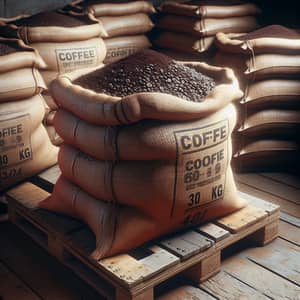 Dark Roasted Ground Coffee in 30 kg Bags | Premium Arabica Beans