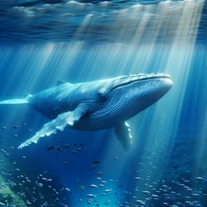 Blue Whale - Largest Creature in Deep Open Ocean