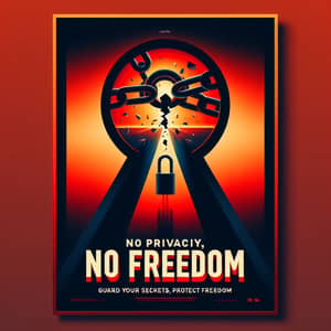 Guard Your Secrets, Protect Your Freedom - Privacy & Freedom Poster