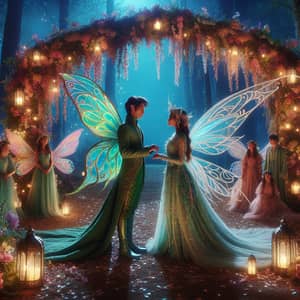 Enchanted Forest Fairy Wedding: Magical Ceremony Under Blossom Archway