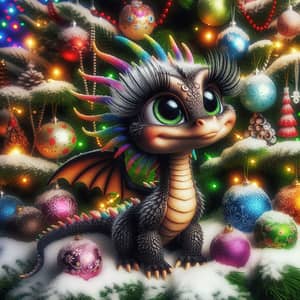 Enchanting Dragon Amid Christmas Festivity | Winter Wonderland
