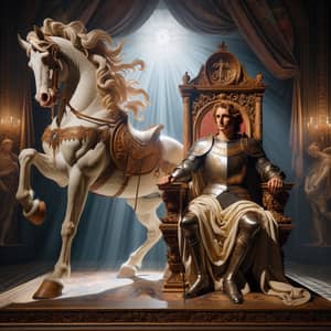 Saint George on Throne: Brave, Gallant & Loyal Symbol