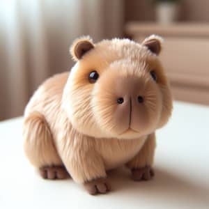 Adorable Capybara Plush Toy with Warm, Friendly Eyes