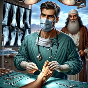Foot Surgery by Expert Surgeon in Sterile Operating Room
