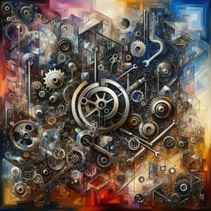 Industrial Supplies Oil Painting with Abstract Touch