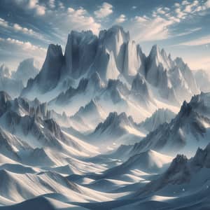 Majestic Snow-Covered Mountains | Ethereal Wintry Scene