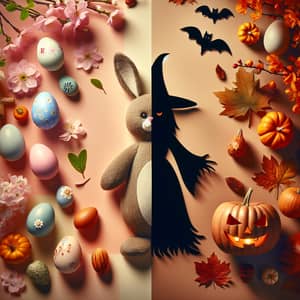 Easter and Halloween Celebration Imagery