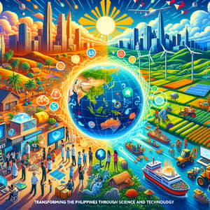 Transforming the Philippines Through Science and Technology | Illustration Poster