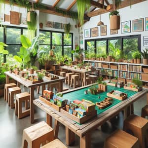 Vegan Game Room with Eco-Friendly Decor | Games & Snacks
