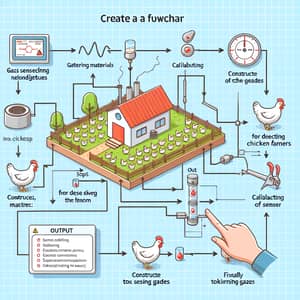 Gas Sensing Device for Chicken Farm: Flowchart & Steps