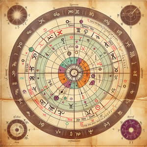 Astrological Natal Chart Interpretation | Planetary Alignments & Zodiac Symbols