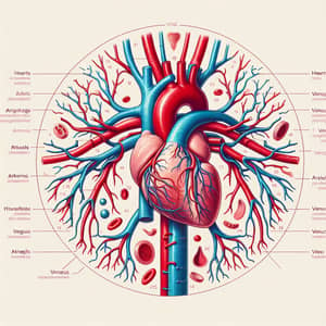 Anatomy of the Circulatory System - Educational Illustration
