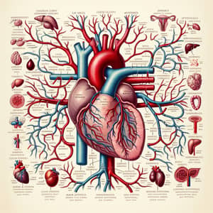 Detailed Diagram of Human Circulatory System - Anatomy Chart