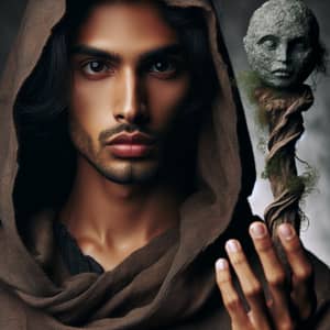 Male Earth Mage Summoning Earth Elemental | South Asian Descent
