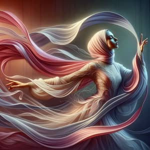 Expressive Dance with Wind and Storm Influence | Art Nouveau Style
