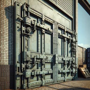 Detailed Warehouse Gate | Metal Structure with Rustic Appeal