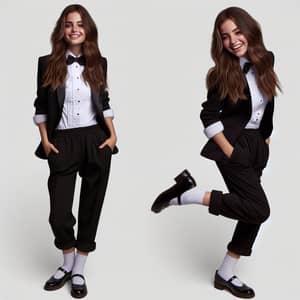 Hailee Steinfeld Inspired Tuxedo Look with Mary Jane Shoes