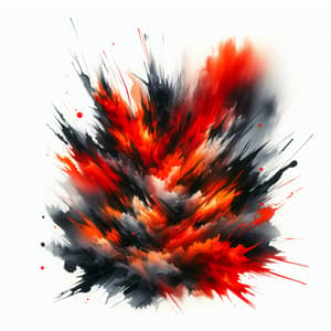 Fiery Watercolor Depiction of Anger