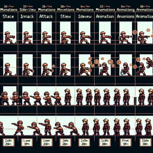Dungeons & Dragons Pixel Art Character Sprite Sheet
