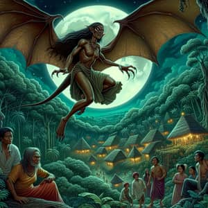 Philippine Folklore Aswang: Mythical Creature in Flight