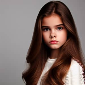 Stylish 13-Year-Old Girl with Confident Posture | Trendy Clothing