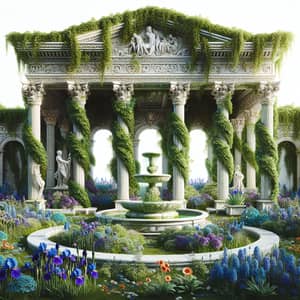 Enchanted Greek Garden | Lush Ivy, Marble Fountain & Mythic Statues