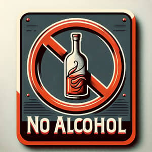 No Alcohol Sign - Prohibition Symbol for Public Spaces