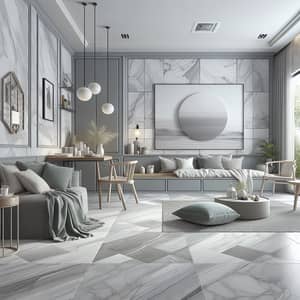 Porcelain Floor Texture to Complement Gray Walls