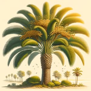 Trinax Palm: Elegant Exotic Plant with Bright Yellow Fruits