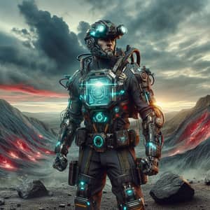 Futuristic Miner in Advanced Mining Suit | Exotic Alien Location