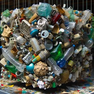 Transformed Waste Sculpture: Artistic Beauty from Discarded Materials
