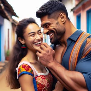 Cultural Love Story: Samoan Man and Tamil Girl's Joyful Moment