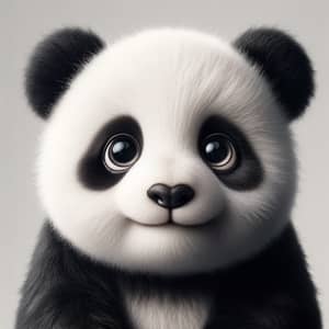 Adorable Panda Bear with Round Innocent Eyes