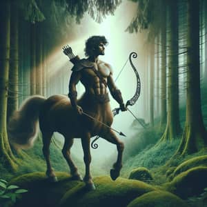 Mythical Centaur Hero in Enchanting Forest with Bow