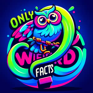Dynamic Owl Illustration | Electric Blue, Neon Green & Hot Pink Palette
