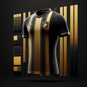Black and Gold Soccer Uniform with Stylish Accents