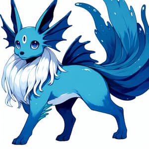Vaporeon: Quadrupedal Creature with Fish-Like Tail