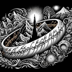 Fantasy Lord of the Rings Tattoo Design