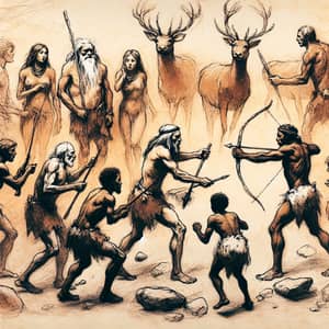 Ancient Hunters Illustration: Diversity in Stone Age Hunt