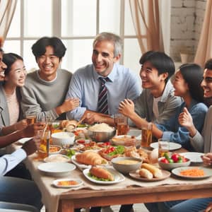 Cultural Exchange: Diverse Student Dining Experience