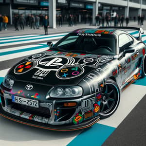 Toyota Supra Car with PlayStation 2-Inspired Graphics