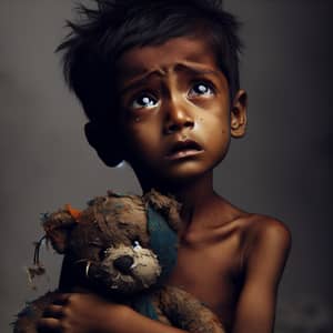 Innocence and Resilience: Portrait of a South Asian Child