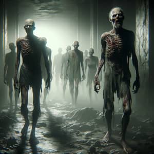 Eerie Zombies in a Horror Scene - 8k Ultra-High Resolution