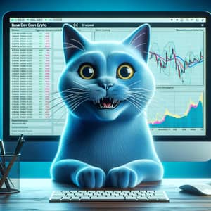 Blue Cat Meme: Base Dev Coin Crypto Humor