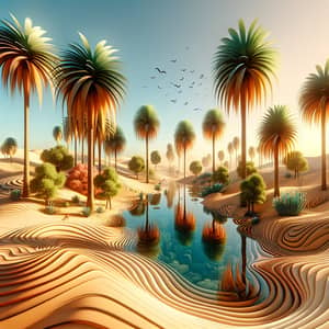 Vibrant Desert Oasis | Abstract Scene