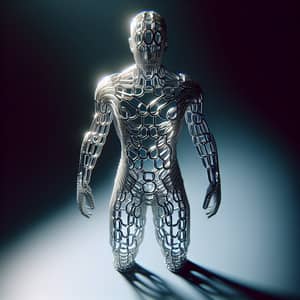 Intricately Woven Metallic Chains Human Body